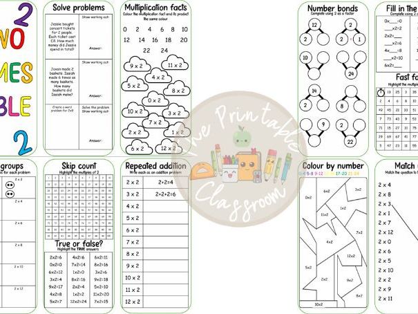 x2 maths leaflet/booklet activity booklet