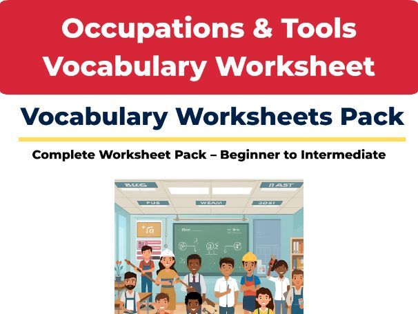 Occupations & Tools Vocabulary – ESL Worksheet