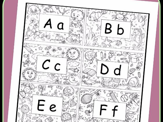 ABC Cards | Color Your Own Alphabet | Letters for Word Wall