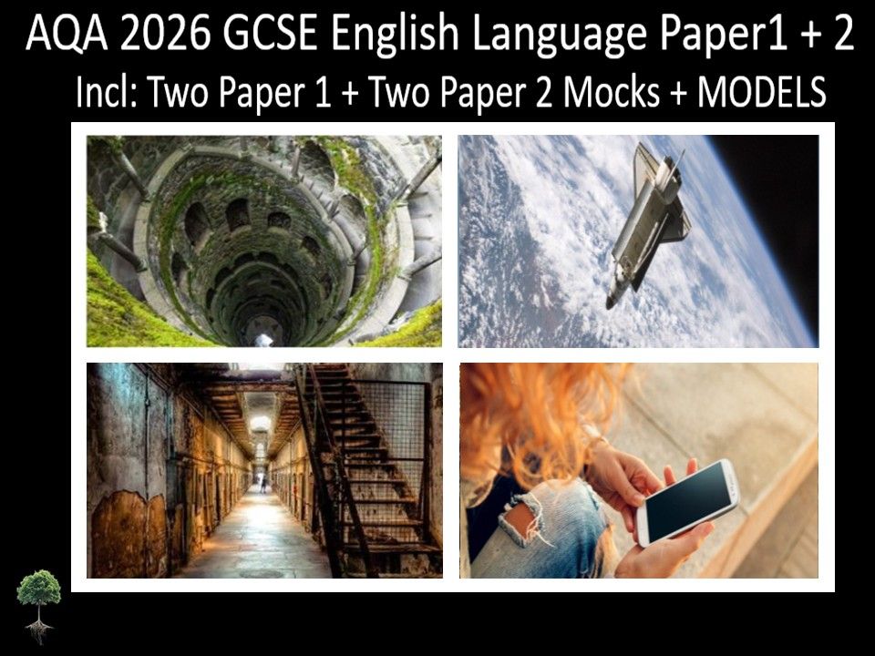 Four AQA 2026 GCSE English Language Paper 1 + 2 Mocks | Models