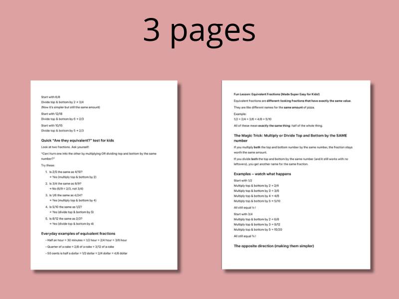 Equivalent Fractions Made Super Easy (A Complete Introduction for Kids)