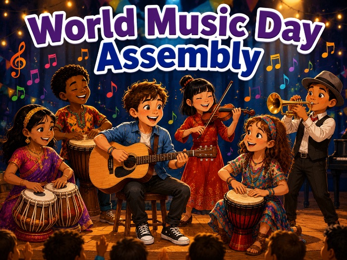World Music Day Assembly — Whole School | Script + PowerPoint