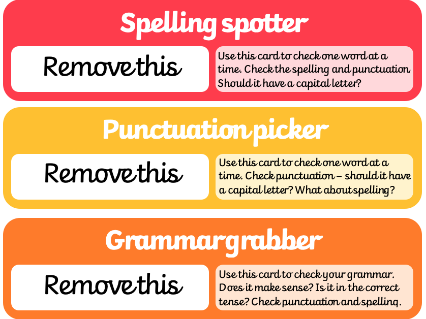 Spelling Spotters, Punctuation Pickers, Grammar Grabbers