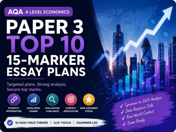 Hot 15 marker Questions and Plans for AQA A Level Economics Paper 3 2026