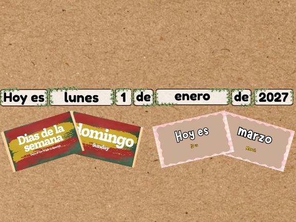 Telling the date in Spanish - Spanish Months/Days of the Week