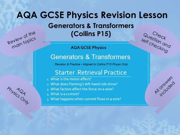 AQA GCSE Physics – Generators & Transformers (Physics Only) – Revision Lesson & Exam Practice