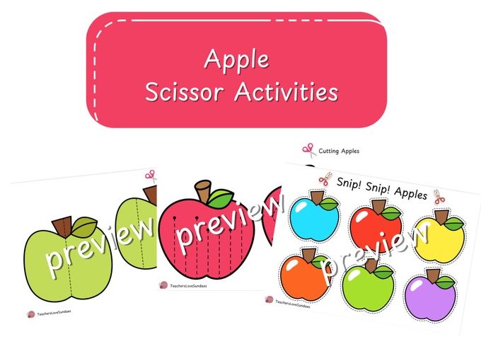 Apple Scissor Activities