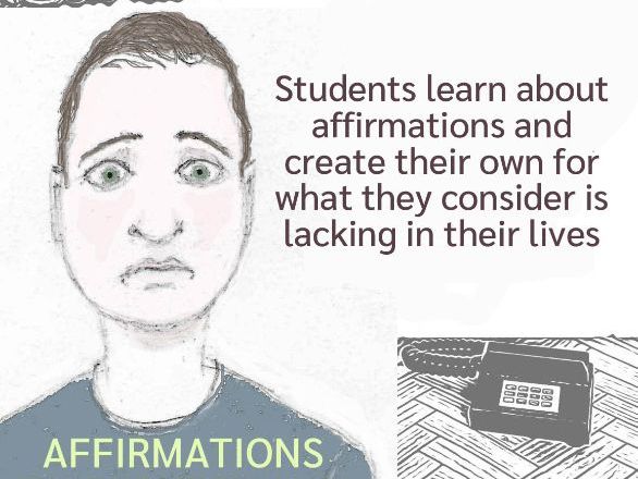 Affirmations Worksheet and Lesson Plan (UK)