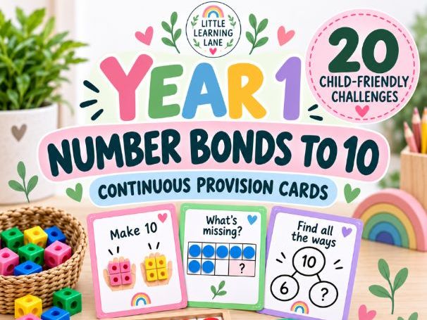 Year 1 Number Bonds to 10 Activity Cards