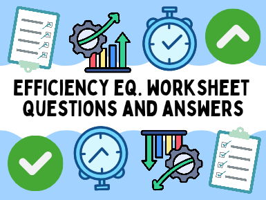 Efficiency equation worksheets AQA GCSE physics