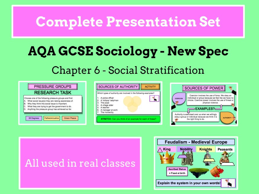 AQA GCSE SOCIOLOGY - Unit 6 - Social Stratification (UPDATED FOR 2024/2025)