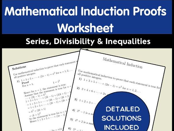 Mathematical Induction Proofs Worksheet | Series, Divisibility & Inequalities