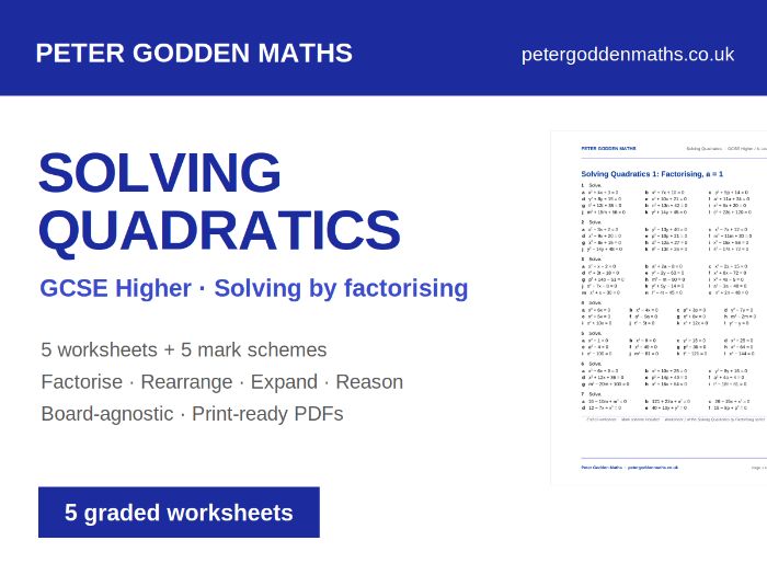 Solving Quadratics | GCSE Higher