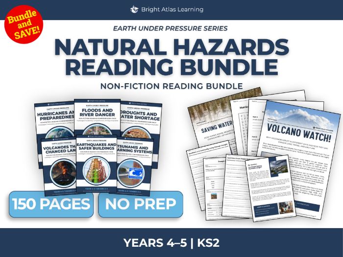 Natural Disasters Reading Comprehension Bundle | KS2 Years 4–5