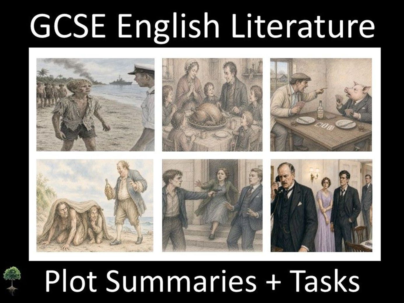 GCSE English Literature: Plot Summaries + Tasks Bundle