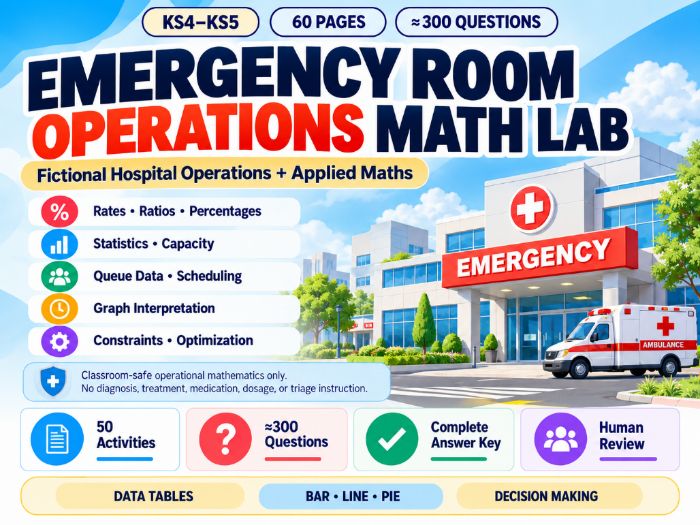 Emergency Room Operations Maths Lab KS4–KS5 60 Pages