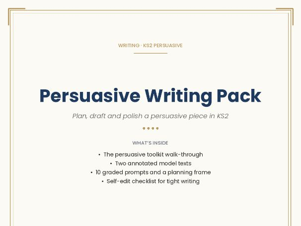 Persuasive Writing Pack