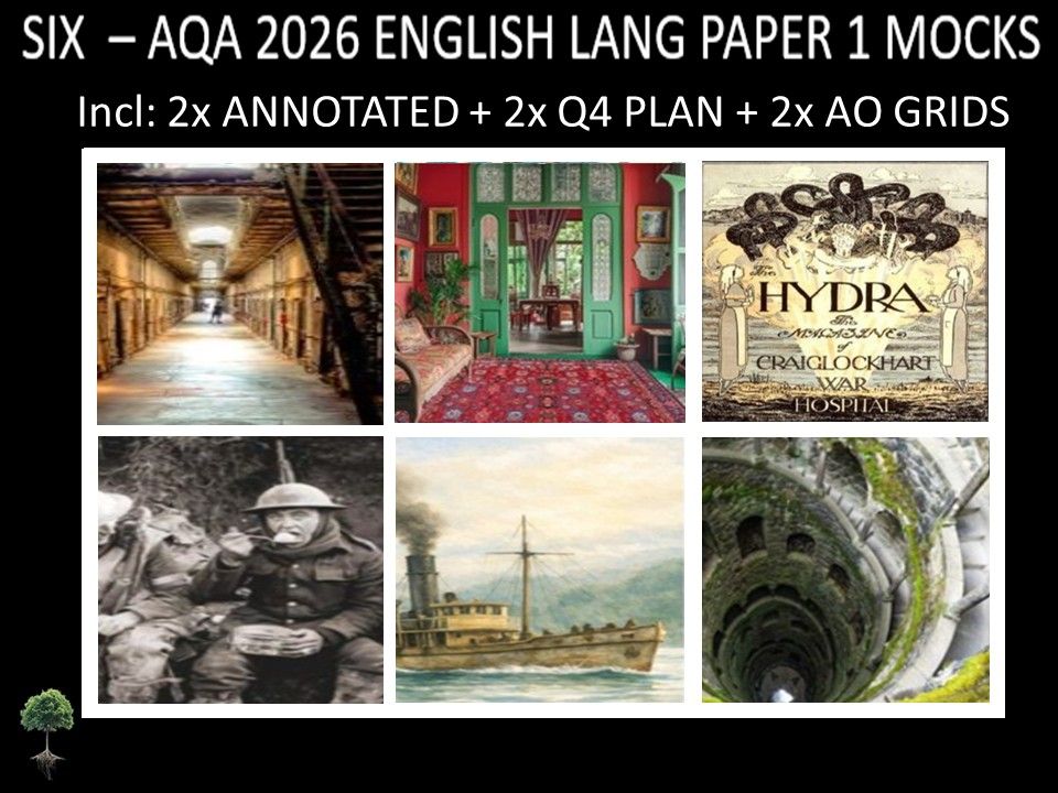 SIX - AQA PAPER 1 | 2026 FULL MOCKS | ANNOTATED | Q4 PLAN | AO GRIDS