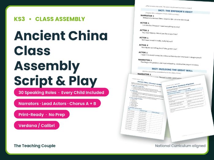 Ancient China Class Assembly Script & Play | Years 8–11 | No Prep Drama