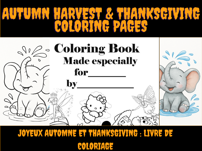 Autumn Harvest & Thanksgiving Coloring Pages