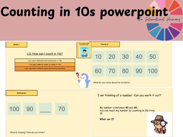 Counting in 10s PowerPoint Lesson | Skip Counting & Counting On by 10