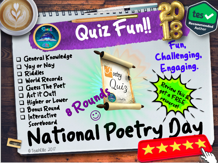 Poetry: Poetry Quiz by TeachElite - Teaching Resources - Tes