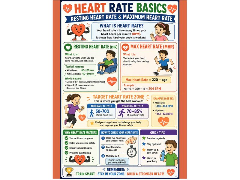 Heart Rate Basics 18"x24" Classroom Poster