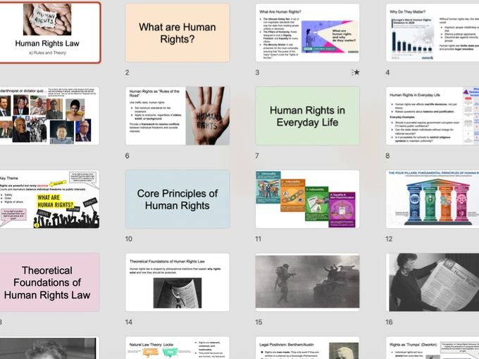 A Level Law: Human Rights Law – Rules & Theory PowerPoint  (WJEC/AQA/OCR)