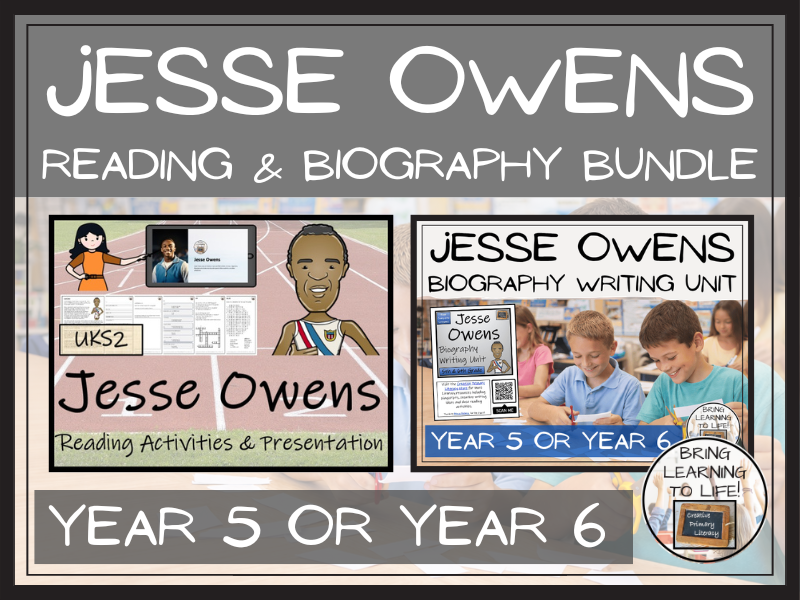 Jesse Owens Reading Comprehension and Biography Bundle | UKS2