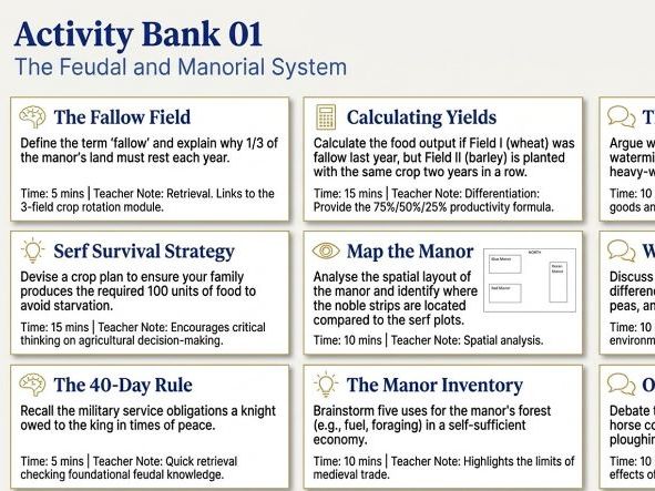 Medieval Europe – Activity and Project Bank (Year 8 History)