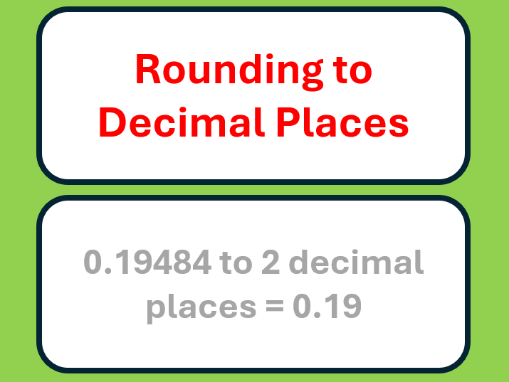 Rounding to Decimal Places Worksheet