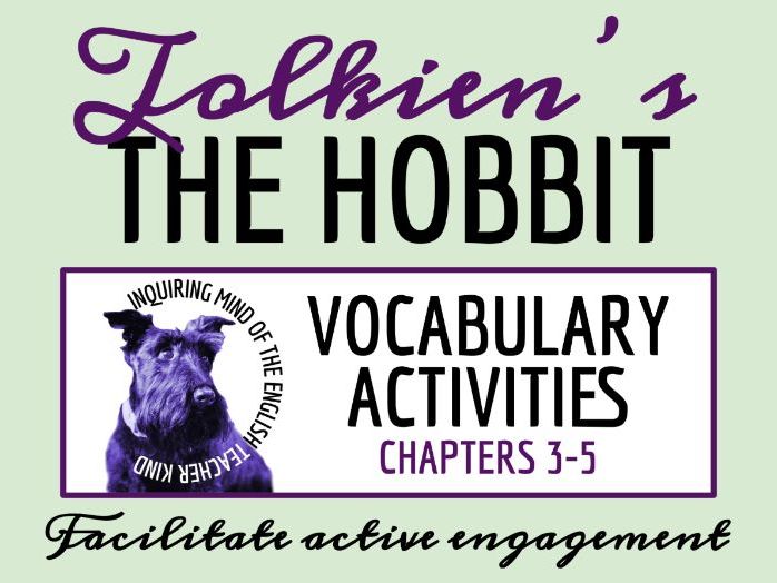 The Hobbit Chapters 3, 4, and 5 Vocabulary Games | Crossword Puzzle | Word Search