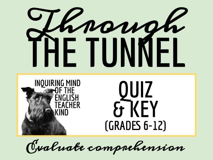 "Through the Tunnel" by Doris Lessing Quiz and Answer Key
