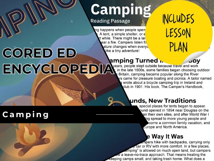 Camping Reading Comprehension Passage - Cored Ed Encyclopedia