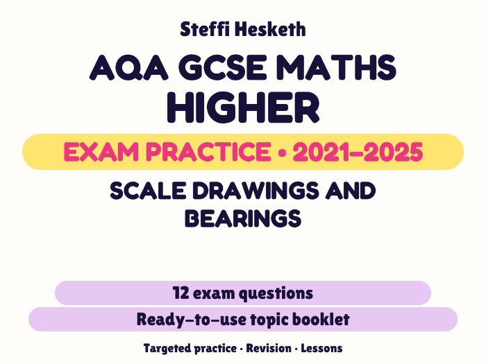 AQA GCSE Maths Higher: Scale drawings and bearings Exam Questions | 2021-2025