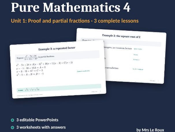 P4 Unit 1: Proof and Partial Fractions (Edexcel IAL)