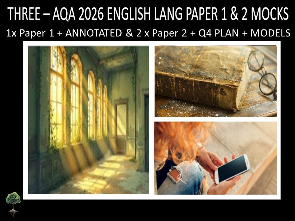 THREE - AQA PAPER 1 & 2 | 2026 FULL MOCKS | ANNOTATED | Q4 PLAN | MODELS