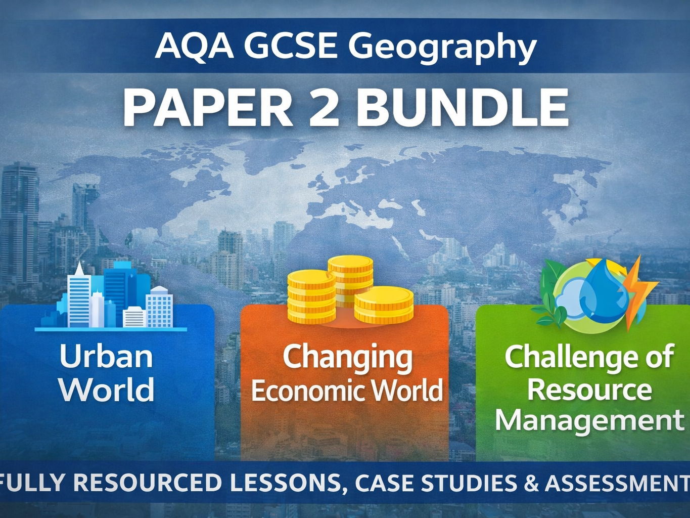 AQA GCSE Geography – Paper 2 Bundle (Human Geography)
