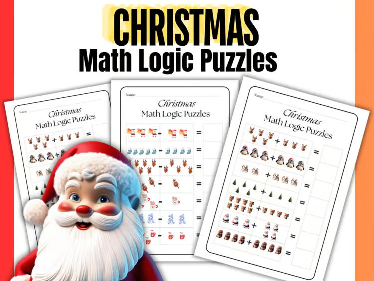 Christmas Math Logic Puzzles – Fun Addition and Subtraction Activities