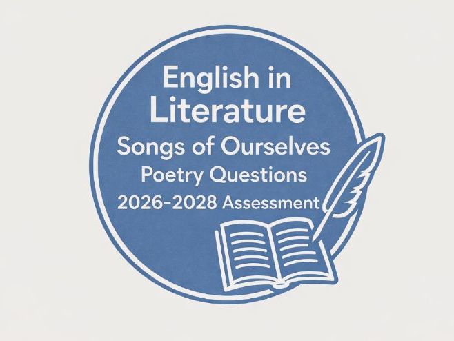 IGCSE Literature in English 0475 Volume 1 Songs of Ourselves Poetry Questions 2026-2028