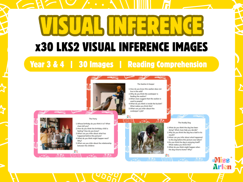 LKS2 Visual Inference Questions PowerPoint – Year 3 & 4 Reading Comprehension Activity