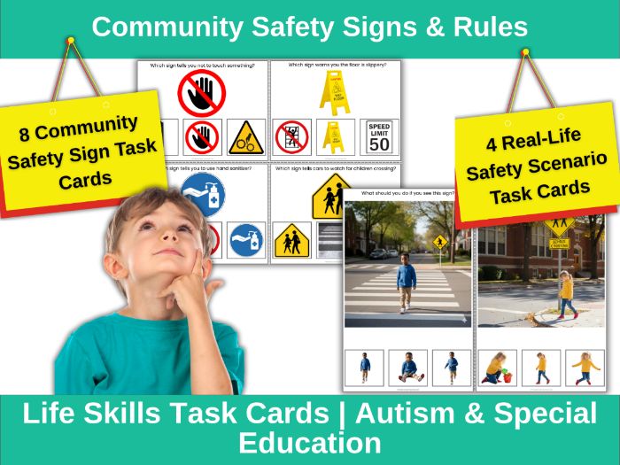 FREE Community Safety Signs Life Skills