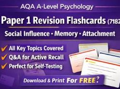 AQA A-Level Psychology Paper 1 Flashcards (7182) | Social Influence Memory Attachment