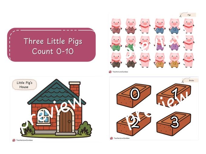Three Little Pigs Count 0-10