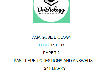 Paper 2 - AQA GCSE Biology HT - Prediction Paper 2026