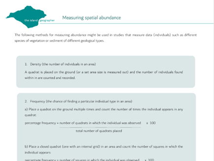 Measuring spatial abundance