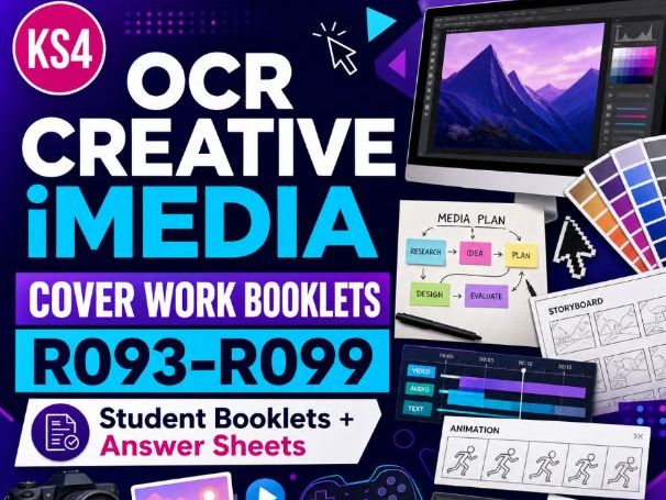 OCR Cambridge National Creative iMedia Cover Work Booklets & answers Units R093–R099