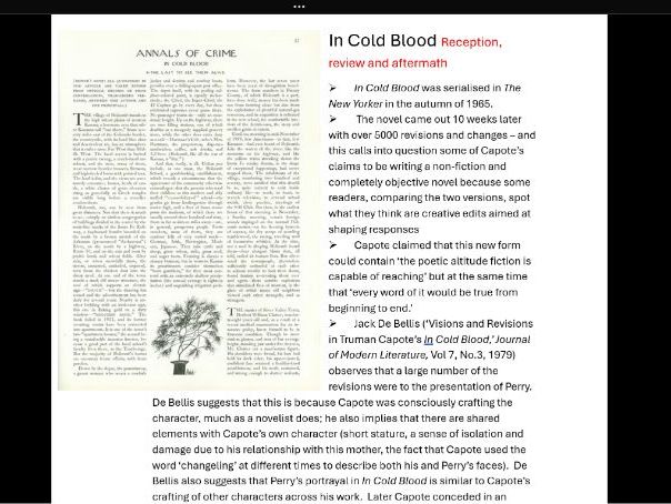 CONTEXT - Truman Capote & In Cold Blood