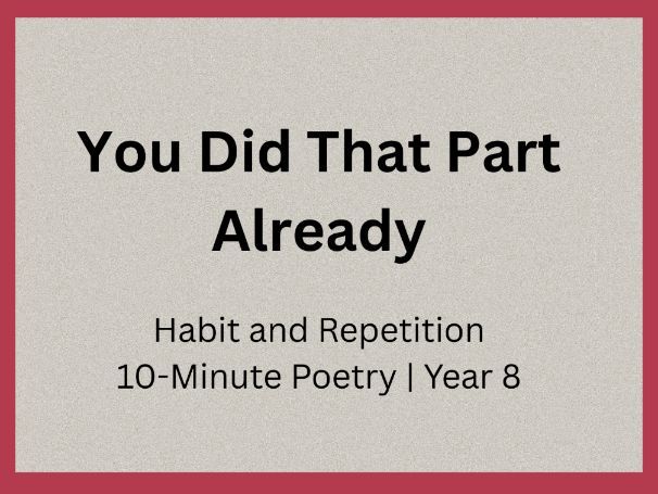 Poetry Starter: Imagery & Symbolism | The Seamstress | Year 8 (KS3)