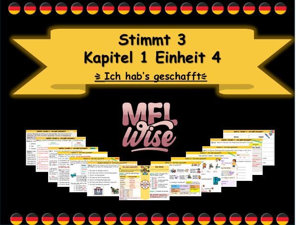 Stimmt 3 Kapitel 1 Einheit 4 - Ich hab's geschafft -